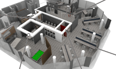 D360 in-house 3D office model